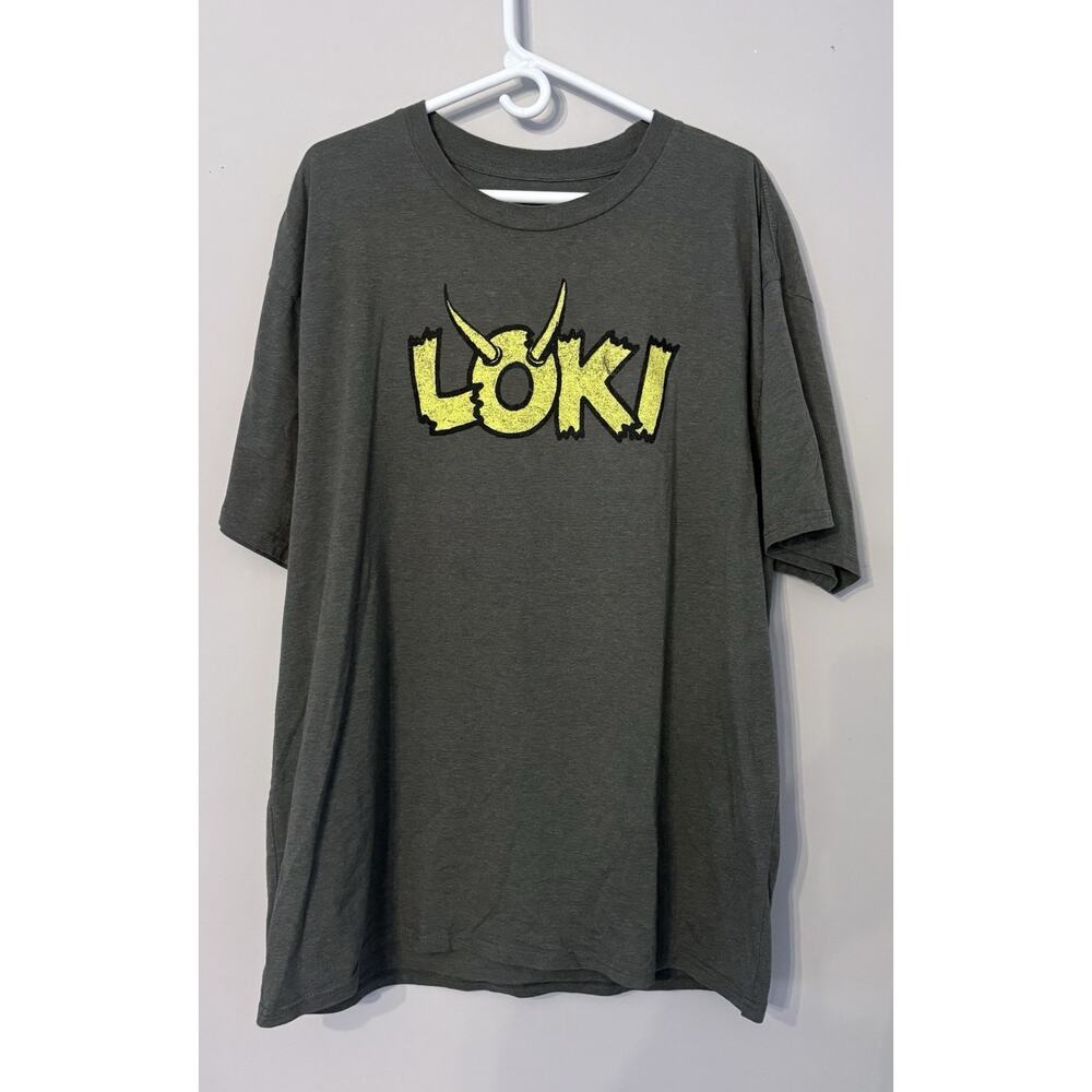 Marvel Men's Loki Short Sleeve T-Shirt Journey Into Green Size 2XL Rare Shirt.